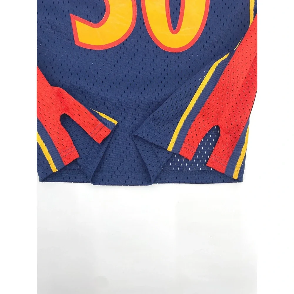 Mitchell & Ness Warriors Jersey Kids Medium 10/12 Blue Curry 30 HWC‎ NBA Road